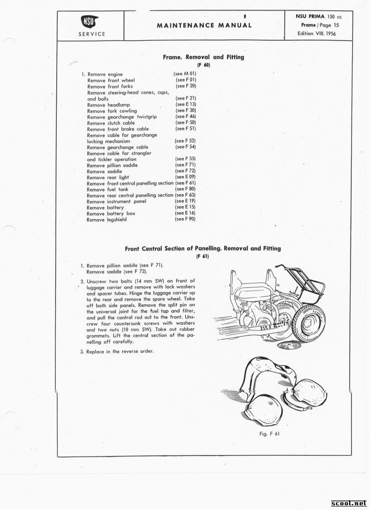 NSU Manual Page repair lambretta