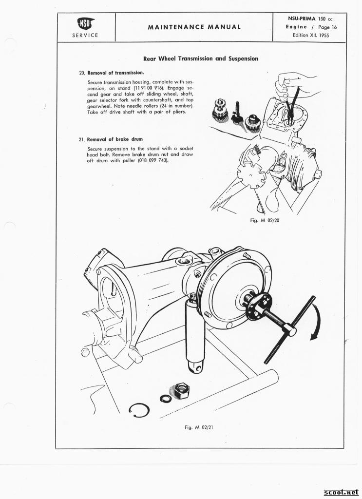 NSU Manual Page repair scooter