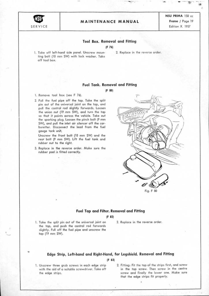 NSU Manual Page manual lambretta
