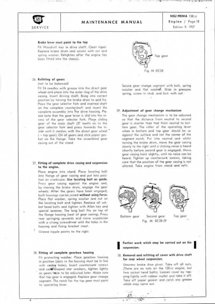 NSU Manual Page vespa repair
