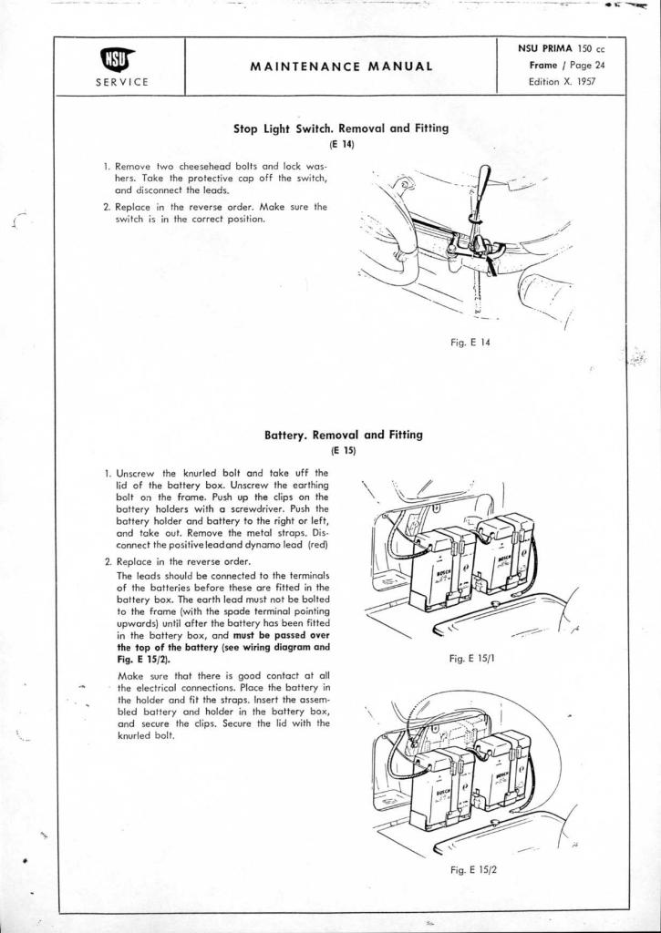 NSU Manual Page lambretta repair