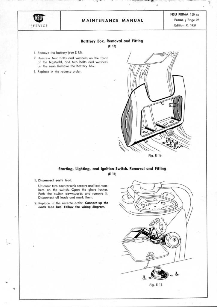 NSU Manual Page vespa scooter