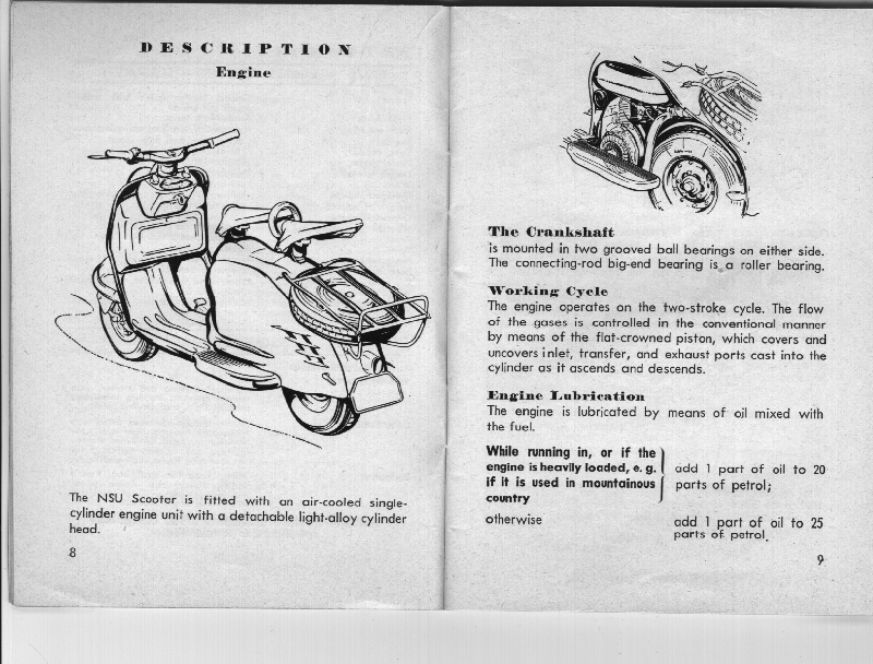 NSU Prima Manual, pages 08-09