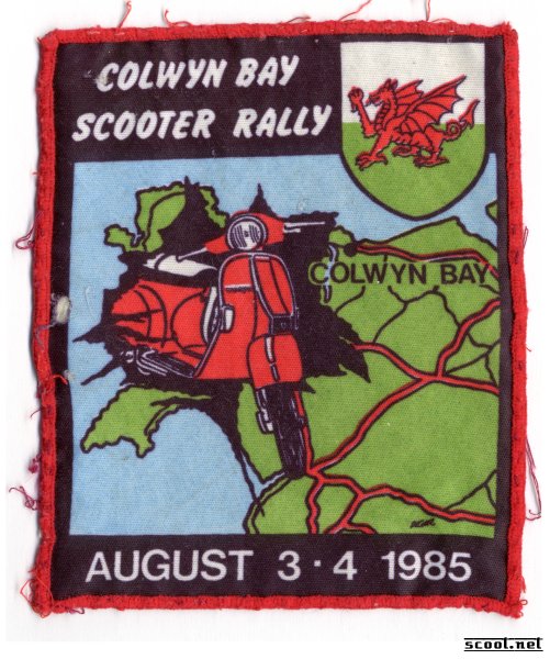Colwyn Bay Scooter Rally Scooter Patch