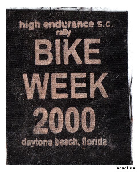 High Endurance SC Bike Week Scooter Patch