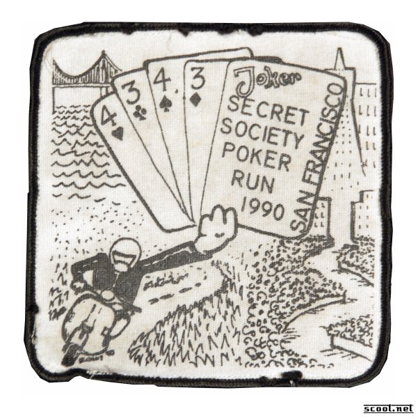 Secret Society Poker Run Scooter Patch