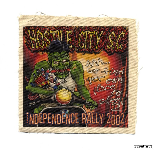 Hostile City Independance Day Rally Scooter Patch