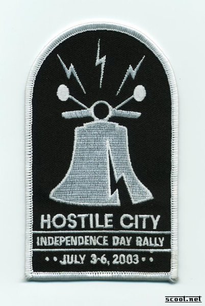 Hostile City Independance Day Rally Scooter Patch
