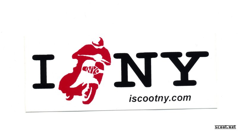 I Scoot NY sticker Scooter Patch