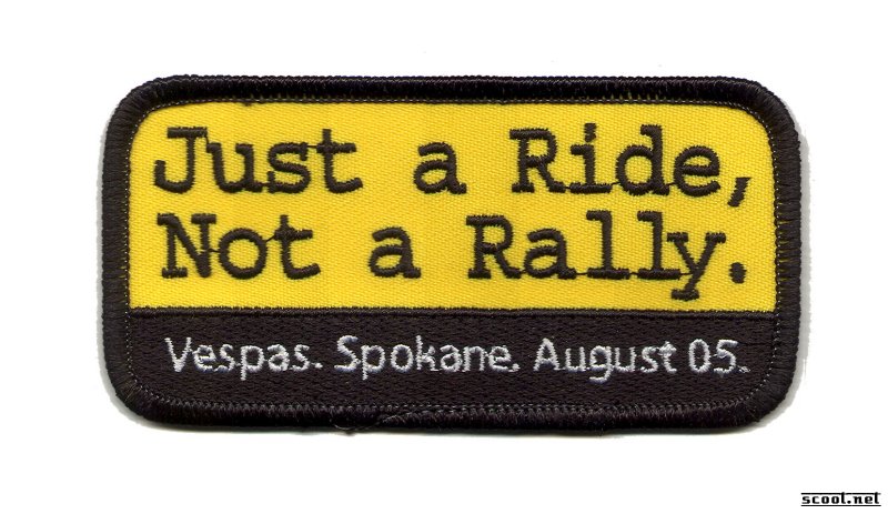 Just a Ride, Not a Rally Scooter Patch