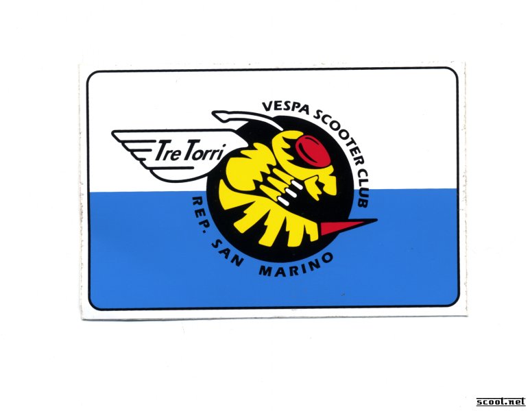 Vespa Club San Marino Sticker Scooter Patch